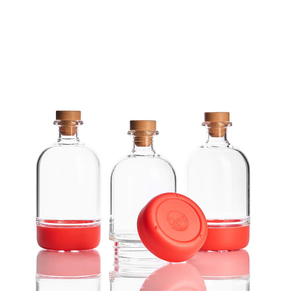 Ruby Chubby Bottle 3-Pack | Crew Barware Simple Syrup Bottle
