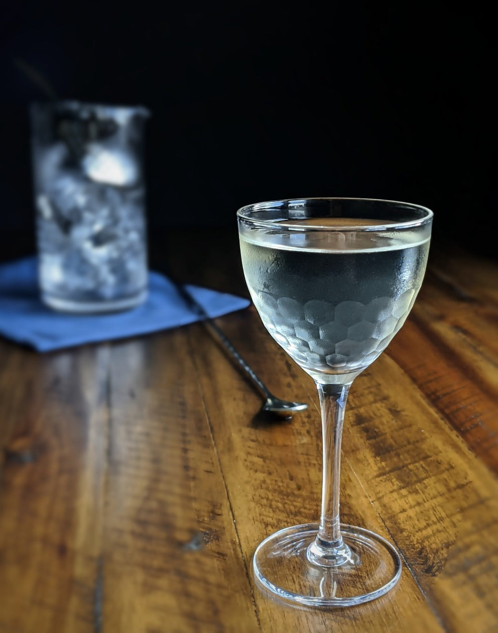Cocktail by All.Equal.Pats in an amehla co honeycomb nick and nora cocktail glass