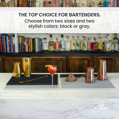 Black Silicone Bar Mat