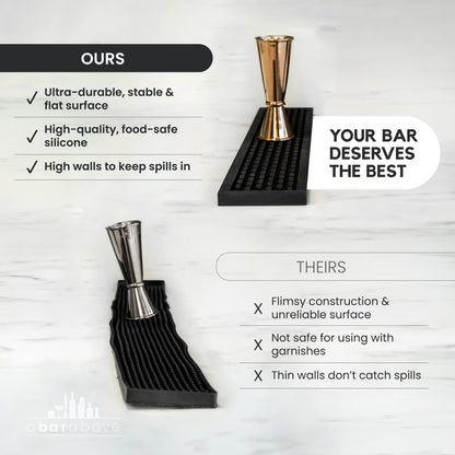 Black Silicone Bar Mat