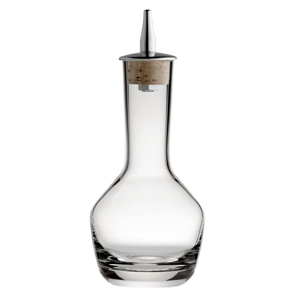 amehla co. bitters bottle with cork cap and dasher.