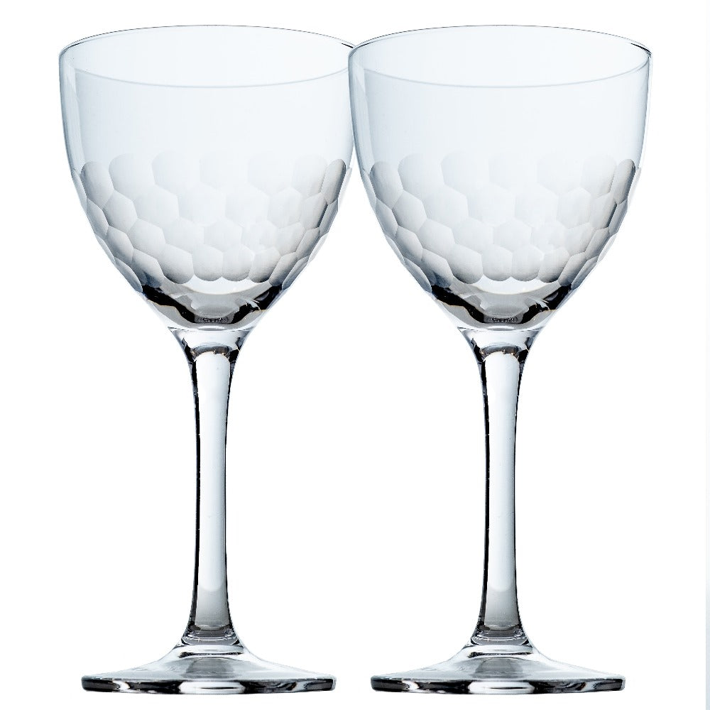 Honeycomb Nick and Nora cocktail glass from Amehla Co. 