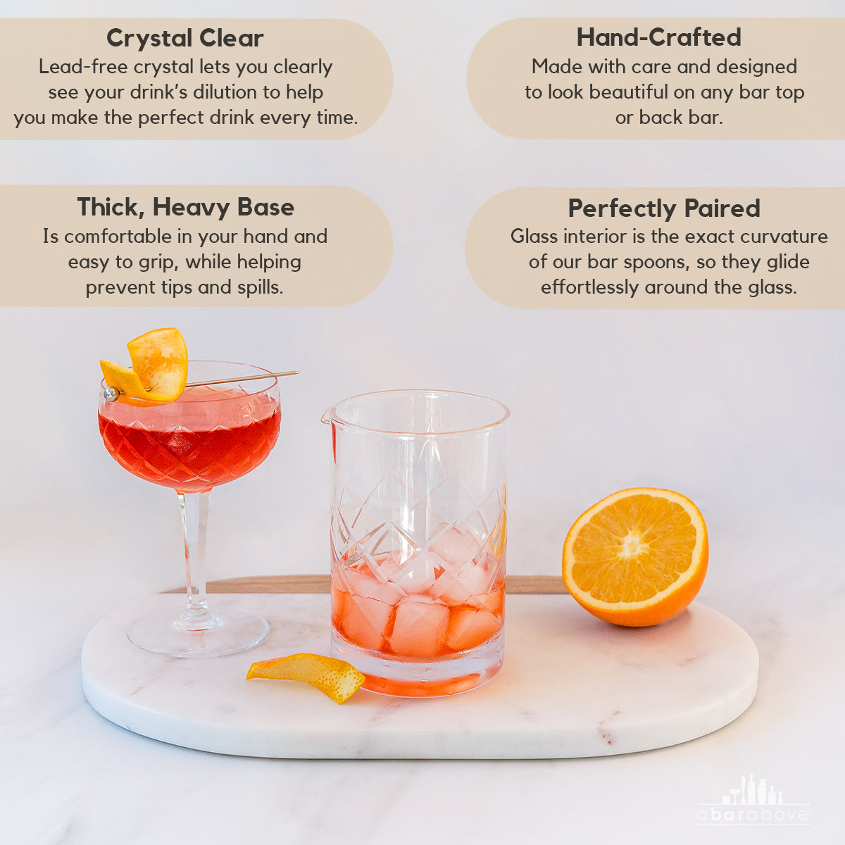 cocktail mixing glass