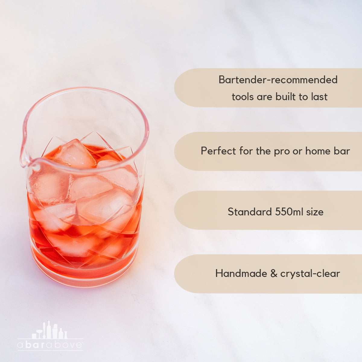 cocktail mixing glass