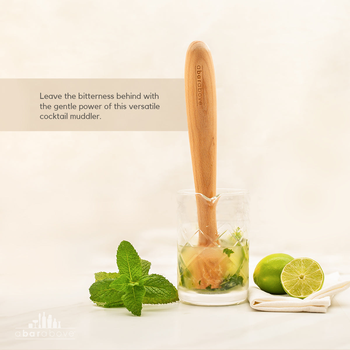 wooden cocktail muddler