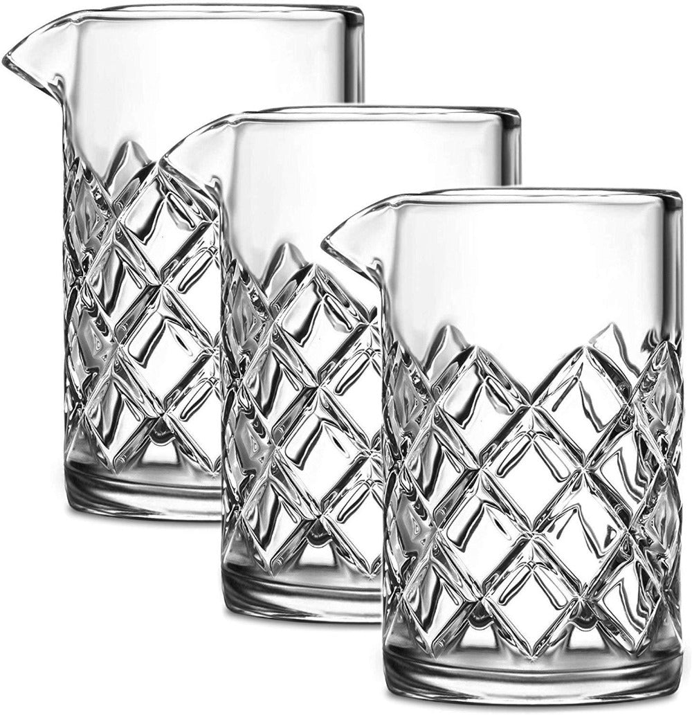 Amehla Co. 3 pack of their original yarai mixing glasses.